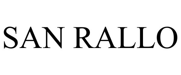 Trademark Logo SAN RALLO
