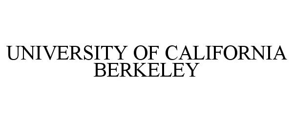 Trademark Logo UNIVERSITY OF CALIFORNIA BERKELEY