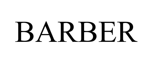Trademark Logo BARBER