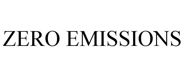 Trademark Logo ZERO EMISSIONS