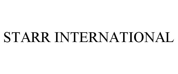 Trademark Logo STARR INTERNATIONAL