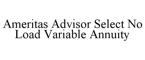  AMERITAS ADVISOR SELECT NO LOAD VARIABLE ANNUITY