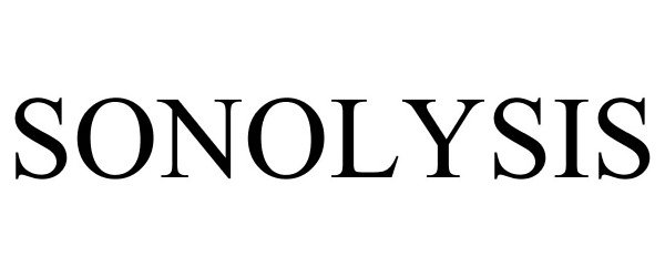 Trademark Logo SONOLYSIS