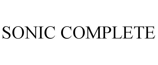 Trademark Logo SONIC COMPLETE