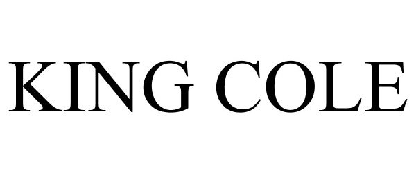 Trademark Logo KING COLE