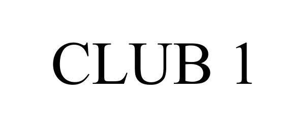 Trademark Logo CLUB 1