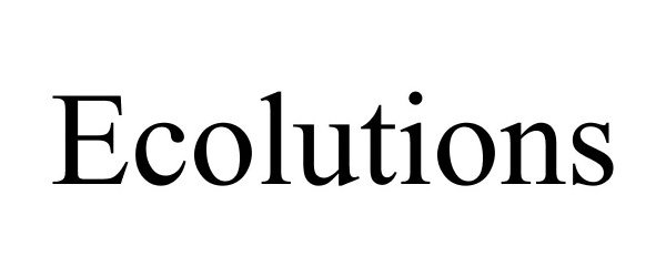 Trademark Logo ECOLUTIONS