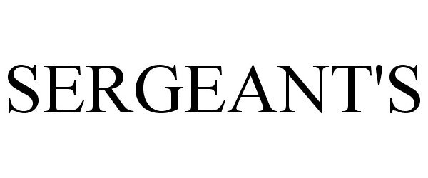 Trademark Logo SERGEANT'S