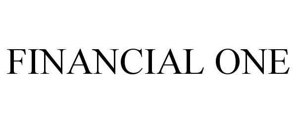 Trademark Logo FINANCIAL ONE