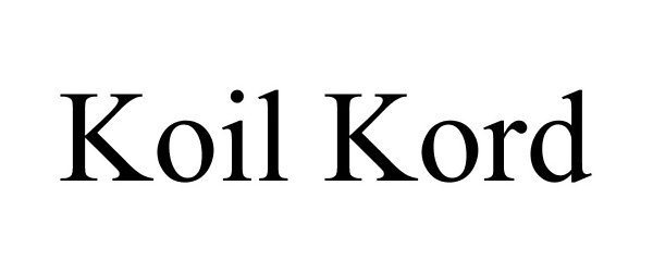 Trademark Logo KOIL KORD