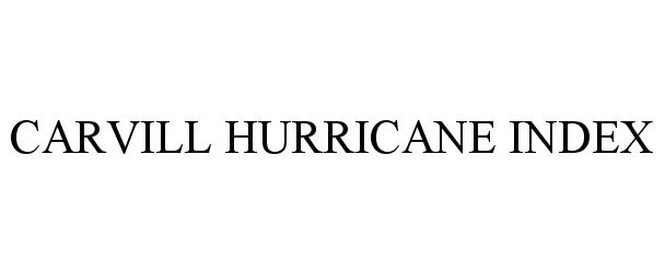  CARVILL HURRICANE INDEX