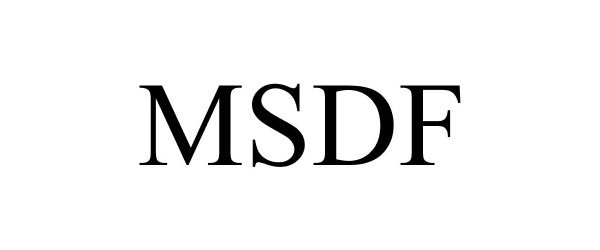 Trademark Logo MSDF