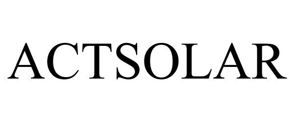 Trademark Logo ACTSOLAR