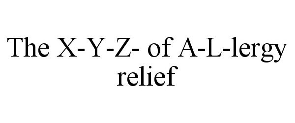  THE X-Y-Z- OF A-L-LERGY RELIEF