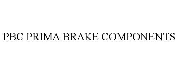  PBC PRIMA BRAKE COMPONENTS