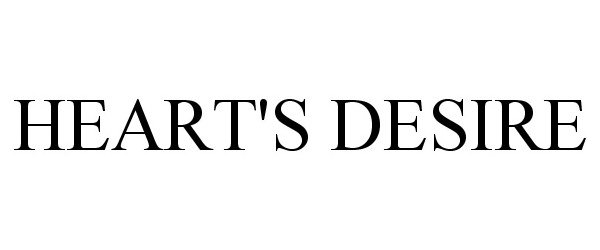 Trademark Logo HEART'S DESIRE