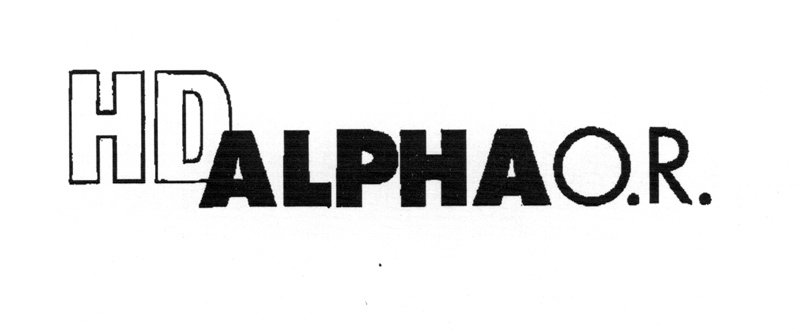 Trademark Logo HD ALPHA O.R.