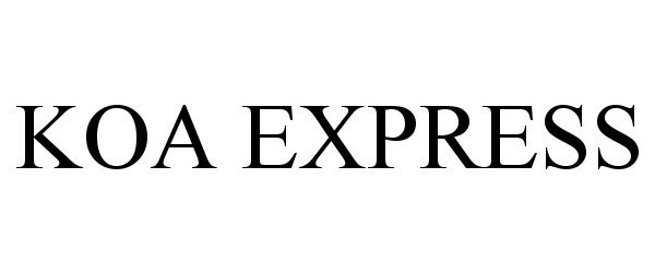 Trademark Logo KOA EXPRESS