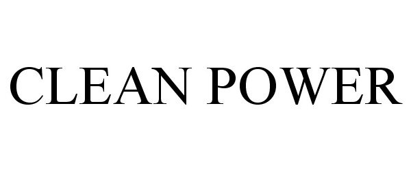 Trademark Logo CLEAN POWER