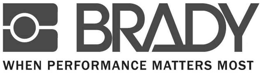 Trademark Logo B BRADY WHEN PERFORMANCE MATTERS MOST