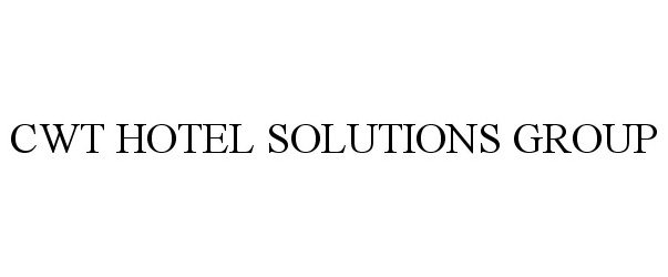  CWT HOTEL SOLUTIONS GROUP