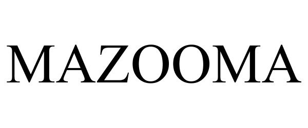 Trademark Logo MAZOOMA