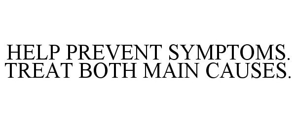 Trademark Logo HELP PREVENT SYMPTOMS. TREAT BOTH MAIN CAUSES.
