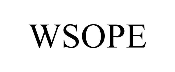Trademark Logo WSOPE