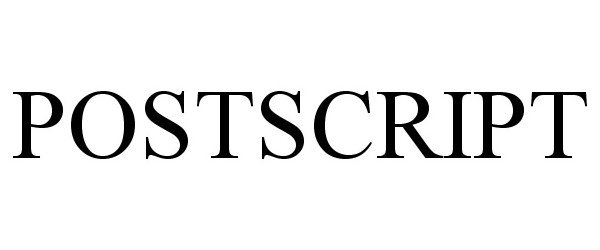 Trademark Logo POSTSCRIPT