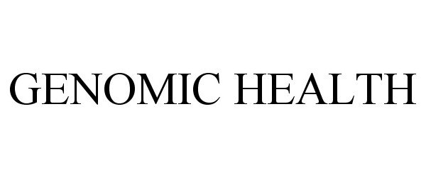 Trademark Logo GENOMIC HEALTH