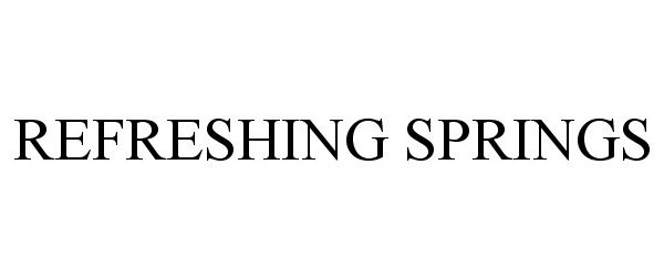  REFRESHING SPRINGS