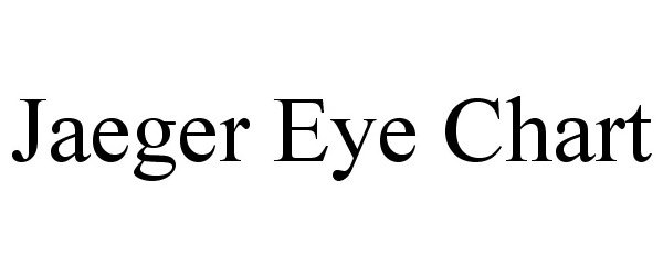  JAEGER EYE CHART