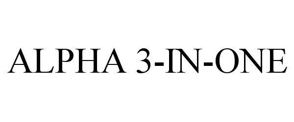 Trademark Logo ALPHA 3-IN-ONE