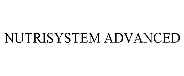 Trademark Logo NUTRISYSTEM ADVANCED