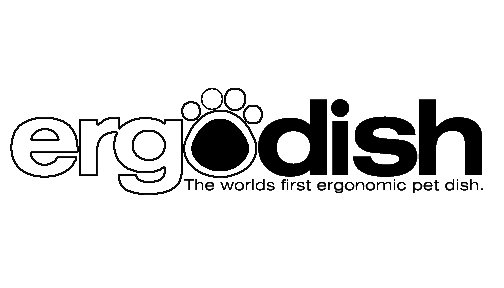  ERGODISH THE WORLDS FIRST ERGONOMIC PET DISH.