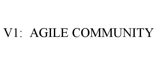 Trademark Logo V1: AGILE COMMUNITY