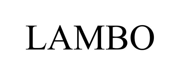 Trademark Logo LAMBO