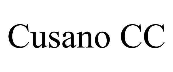 Trademark Logo CUSANO CC