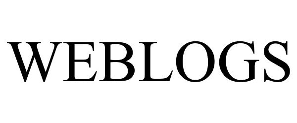 Trademark Logo WEBLOGS