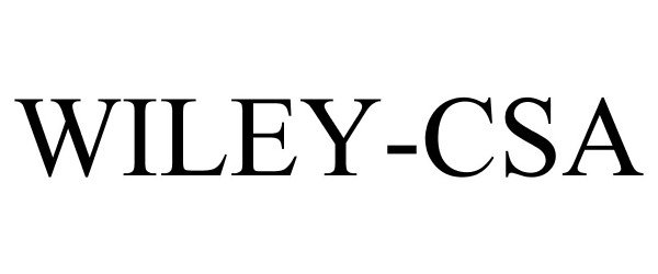 Trademark Logo WILEY-CSA