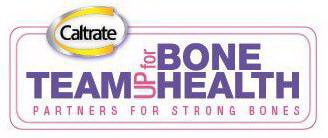Trademark Logo CALTRATE TEAM UP FOR BONE HEALTH PARTNERS FOR STRONG BONES