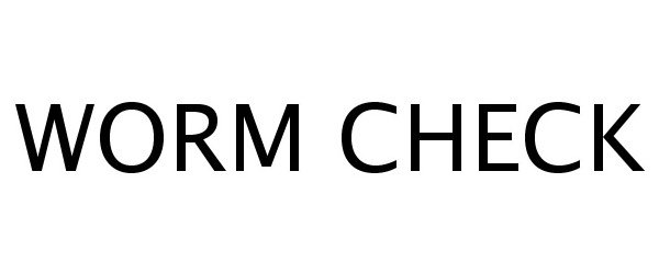 Trademark Logo WORM CHECK