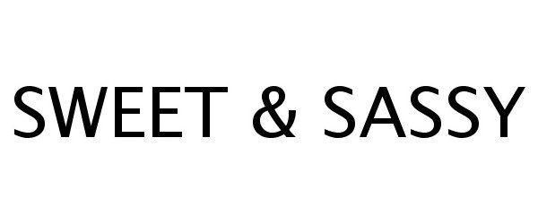 Trademark Logo SWEET &amp; SASSY