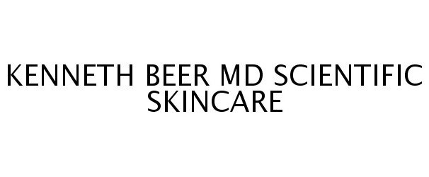 Trademark Logo KENNETH BEER MD SCIENTIFIC SKINCARE