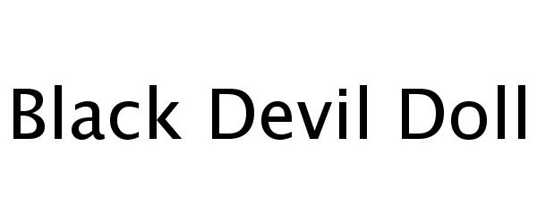  BLACK DEVIL DOLL