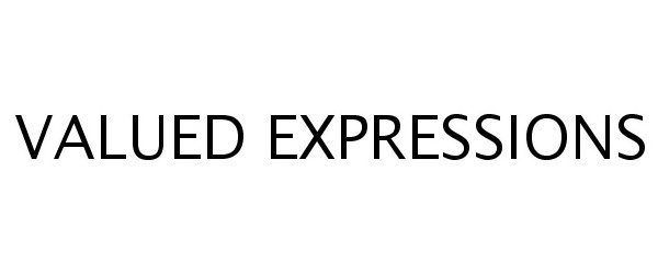 Trademark Logo VALUED EXPRESSIONS
