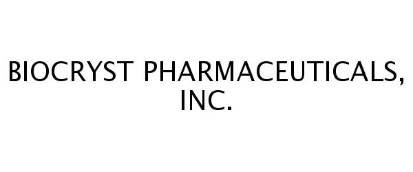 Trademark Logo BIOCRYST PHARMACEUTICALS, INC.