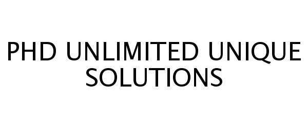  PHD UNLIMITED UNIQUE SOLUTIONS