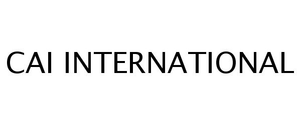 Trademark Logo CAI INTERNATIONAL