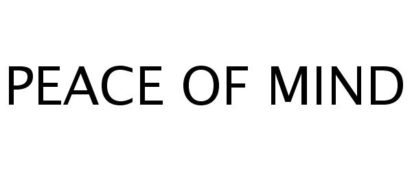 Trademark Logo PEACE OF MIND